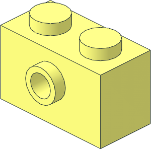 Brick  1 x  2 with Centred Stud on Long Side without Bottom Stud Holder
