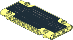 Technic Panel  5 x 11 x  1 with Engine Cover and "PORSCHE" Logo Sticker