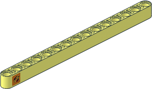 Technic Beam 15 with Porsche Logo Badge Sticker