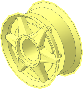 ~Wheel 7 x 24 with Fake Bolts and 6 Spokes - Rim