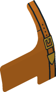 ~Sticker  3.0 x  6.8 with Porsche Bag Print and Buckles (Formed Half)