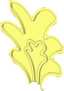 ~Duplo Plant Stem / Frond / Carrot Top - Half