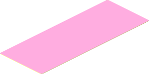 Sticker  4.9 x  1.9 with Bright Pink Surface