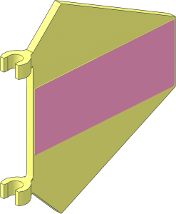 Flag  5 x  6 with Bright Pink Surface Sticker