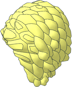 Minifig Hair Female Coiled and Braided, Swept over Left Side