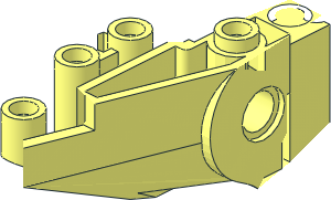 ~Car Base  4 x 10 x 1.333 with  4 x  2 Recessed Center and 4 Pin Holes - One Quarter Elements