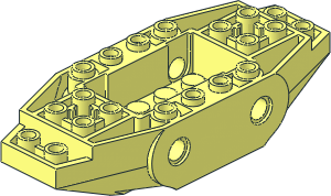 Car Base  4 x 10 x 1.333 with  4 x  2 Recessed Center and 4 Pin Holes