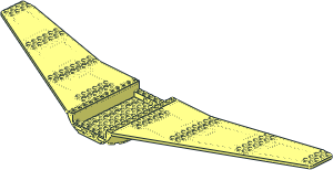 Wing Plate 56 x 16 x  2 Angled with Slope curved 12 x  8 x  2 Center