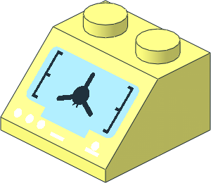 Slope Brick 45  2 x  2 with SW Droid Tri-Fighter Pattern Slope Brick 45  2 x  2 with SW Droid Tri-Fighter Pattern