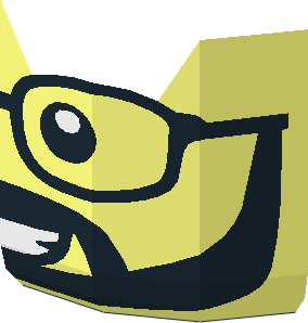 ~Minifig Head with Black Eyebrows, Glasses and Full Beard and Open Mouth Smile Half Pattern