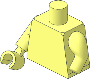 Minifig Torso with Arms, Right Hand and Left Limb Reduction
