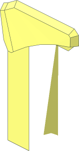 ~Minifig Helmet Rangefinder Short, Square Shaft for SW Mandalorian Helmet - Half