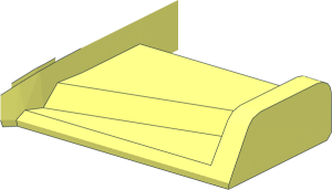 ~Plate  1 x  1 with  1.5 x  4 Front Spoiler - Half