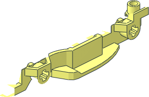 ~Car Base  3 x  9 x  1.333 with Axle Holes - Half