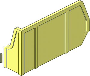 ~Duplo Small Tipper Bucket Bed with Lip and Cutout - Half