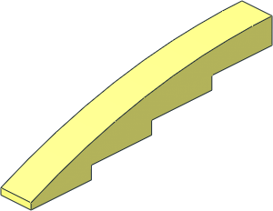 Slope Brick Curved  1 x  8 x  1.667