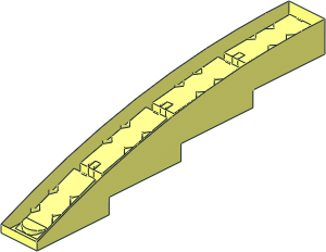 ~Slope Brick Curved  1 x  8 x  1.667 without Patternable Surfaces