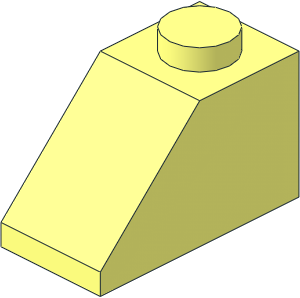 Slope Brick 45  2 x  1 without Centre Stud