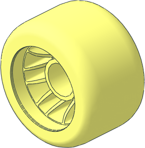 Wheel 14.9 x 24 with Integral Smooth Racing Tyre