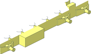 ~Car Base  4 x 14 x  1 with Tow Ball Socket - One Half