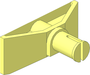 ~Car Base  4 x 14 x  1 with Tow Ball Socket - Wheel Pins