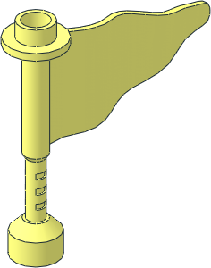 Duplo Flag Wavy  3 x  4 with Post