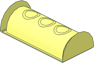 ~Brick  2 x  4 with Curved Top and Groove - without Patternable Surface