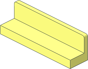 Panel  1 x  4 x  1 with Rounded Corners, Thick Wall