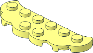 Plate  2 x  6 Moustache Shape