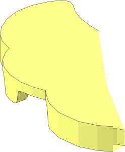 ~Plate  2 x  6 Moustache Shape - Half