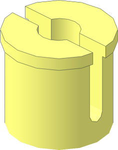 Wheel Holding Pin with Centre Hole without Bottom Edge
