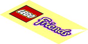 ~Tile 2 x 4 with LEGO Friends Logo Common Pattern ~Tile 2 x 4 with LEGO Friends Logo Common Pattern
