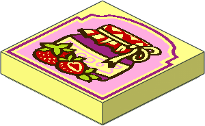 Tile  2 x  2 with Strawberry Preserves Pattern