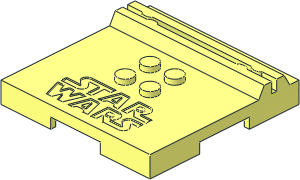 Plate  6 x  6 x  0.667 with 4 Studs and Card-holder - "STAR WARS"