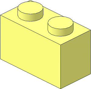 =Brick  1 x  2 without Centre Stud