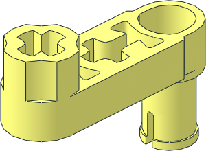 =Technic Beam  3 x  0.5 Liftarm with Boss and Pin with Open Central Axle Hole