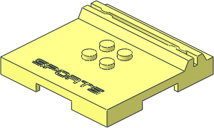 Plate 6 x 6 x 0.667 with 4 Studs and Card-holder - "SPORTS"