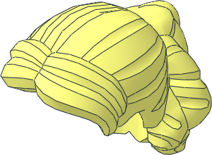 Minifig Hair Female Mid Length, Bangs Part in Middle, Ringlets and Hole for Pin in Back