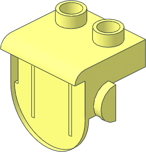 ~Duplo Plate 1 x 2 with Overhang - without Front Face ~Duplo Plate 1 x 2 with Overhang - without Front Face