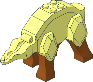 Animal Dinosaur Body Triceratops (Complete) w/ Dark Orange Legs Animal Dinosaur Body Triceratops (Complete) w/ Dark Orange Legs