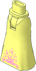 Figure Friends Hips and Legs with Full Length Skirt with Swirling Floral Design and Stardust Pattern