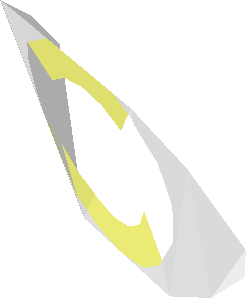 ~Minifig Head Yoda with Straight Ears with Eyes - Half