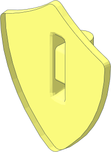 ~Minifig Shield Quadrilateral without Patternable Surface