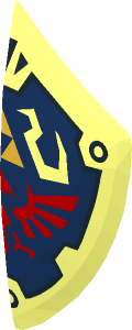 ~Minifig Shield Quadrilateral Surface with The Legend Of Zelda - Hylian Shield Pattern