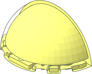 ~Windscreen  3 x  6 x  3 Dome, Half without Patternable Surface
