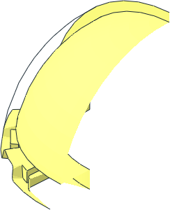 ~Windscreen  3 x  6 x  3 Dome, Half without Patternable Surface - Half