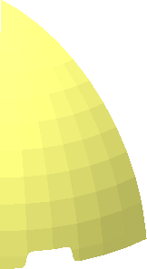 ~Windscreen  3 x  6 x  3 Dome, Half - Patternable Surface - Quarter