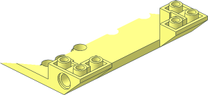 ~Slope Brick 45  6 x  8 Double Inverted with Open Centre and  4 Holes and Cutout on One Side - Half