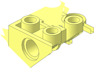 ~Slope Brick 45  6 x  8 Double Inverted with Open Centre and  4 Holes and Cutout on One Side - Quarter