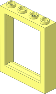 Window  1 x  4 x  4 with Door Holder